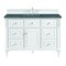 James Martin Vanities 48'' Single Vanity, Bright White w/ 3 CM Parisien Bleu Quartz Top 424-V48-BW-3PBL - alternate 1